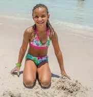 pretty girl on the beach