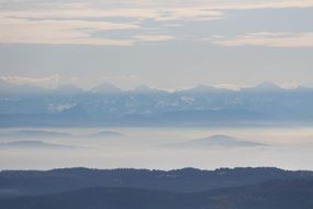 landscape of the alpines and black forest