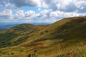 panoramic view of the bieszczady mountains