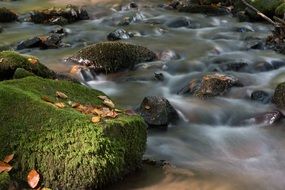 mountain river in stones