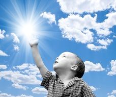 Child is near the sun