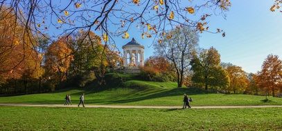 autumn english garden in munich