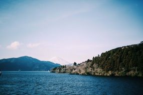 scenic lake in summer