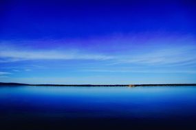 landscape of bright blue sky and sea