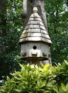 Beautiful wooden birdhouse decoration