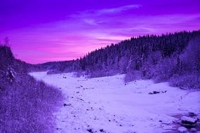 delightful purple sky