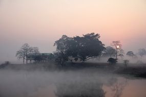 sunrise countryside rural