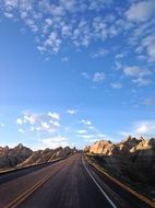 clouds above highway