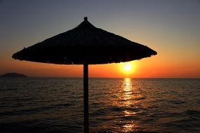tropical beach sunset, seascape