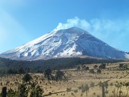 snow volcano in nevada