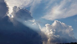 white clouds in atmosphere