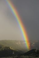 colorful bright rainbow in the sky