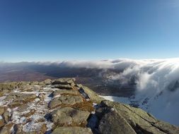 panoramic view from the mountains to the clouds