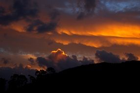 dark clouds dramatic landscape