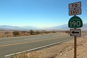 road signs in death valley