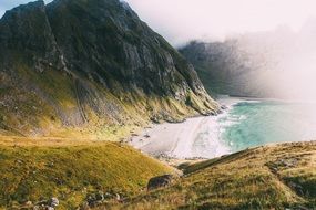 amazing panorama of a wild beach