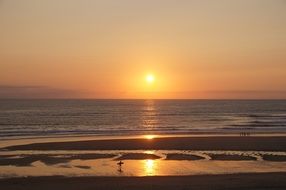 Atlantic coast at sunset