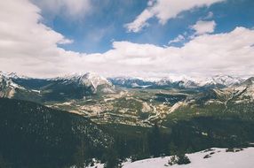 beautiful panorama of the mountain landscape