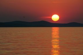 tranquil glowing sun
