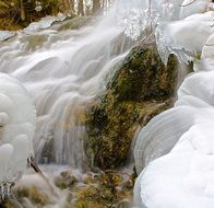 winter waterfall