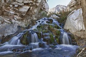 waterfall rocks landscape