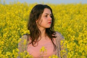girl on the yellow field