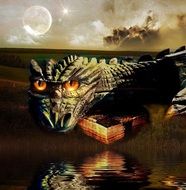 dragon fire poster drawing