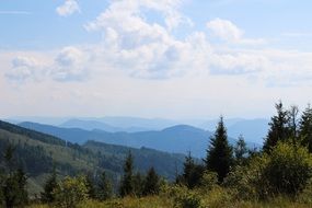 mountain landscape on a sunny summer day