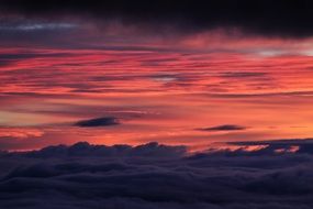 Beautiful colorful landscape with the sunrise