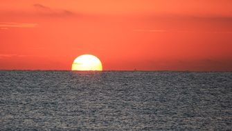 Red sunrise in the morning