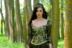 young woman in princess dress
