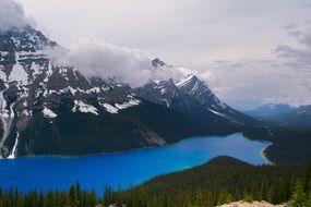 amazing mountains lake trees landscape