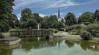 romantic garden in bad langensalza