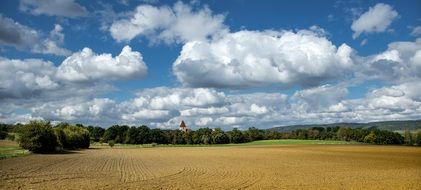 autumn field landscape in Austria