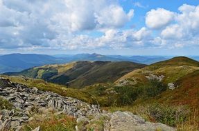 Top view of a picturesque mountain landscape