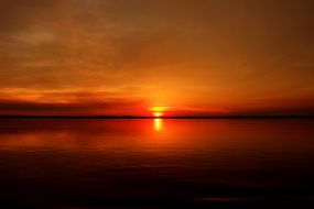 breathtaking sunset over amazon river