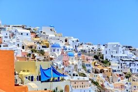 houses near the beach in santorini in greece