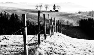 hiking landscape monochrome photo
