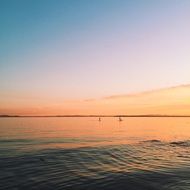 sunset over the seascape