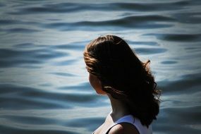 Girl near the water