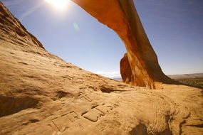 Arch made from the sandstone