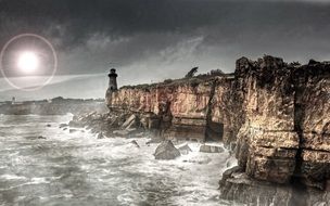 picturesque landscape as a result of photoshop