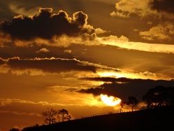 sunset horizon cloud landscape