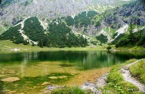 landscape of the gaisalpsee lake