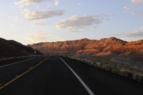 road among canyon