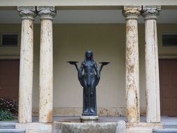 statue in the forest cemetery stuttgart