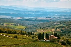 landscape of a valley in mountains