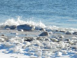 snow near the water