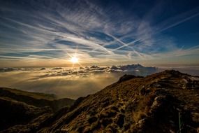 Dawn over the mountains