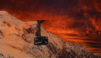 cable car in Mont Blanc